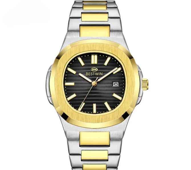 BESTWIN BW-137 Men's Luxury Quartz Watch Stainless Steel Watch