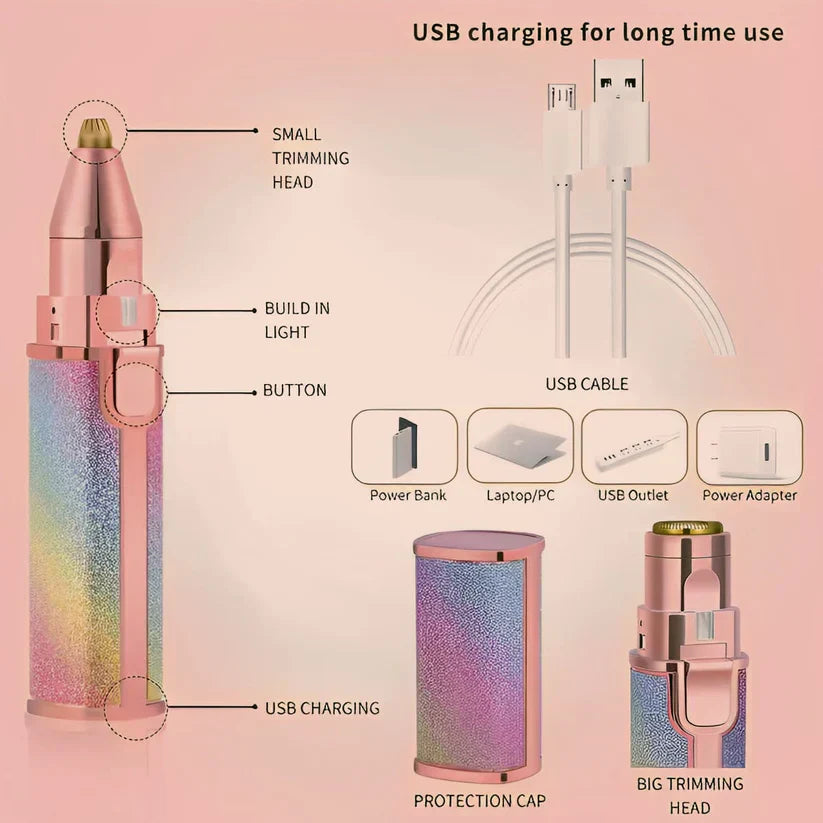 2 in 1 Electric Trimmer and Shaver (Rechargeable)