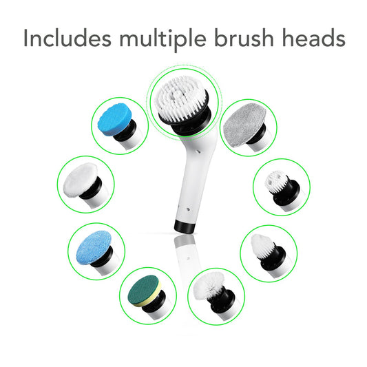 Electric Spin Scrubber - Wireless Electric Cleaning Brush with 9 Brush Heads(9 in 1)